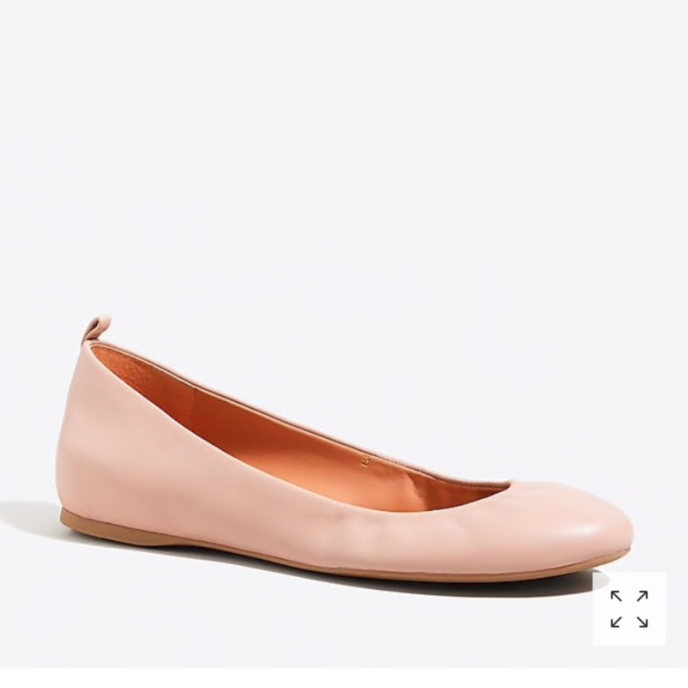 NIB warm beige (pink) Anya flats JCrew Factory sz8